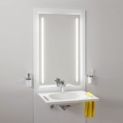 HEWI S 50 washbasin module with LED light mirror S50.01.312010
