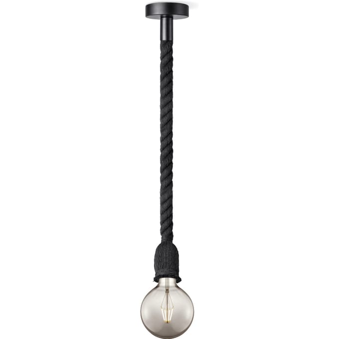 Home sweet home hanglamp Leonardo zwart Globe g125 - smoke