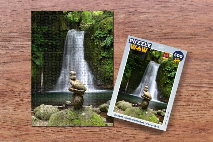 Puzzel De Salto do Prego waterval op de Azoren - Legpuzzel - Puzzel 500 stukjes