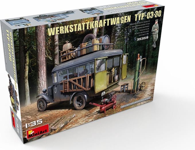 MiniArt Modelbouwpakket Militaire voertuigen - 35359 Werkstattkraftwagen TYP-03-30 Plastic - 1:35 - Modelbouw
