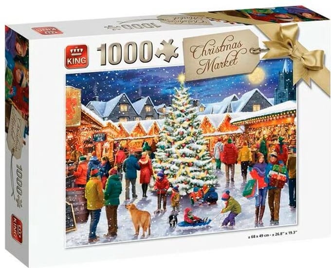 King Puzzel Christmas Markt 1000 stukjes