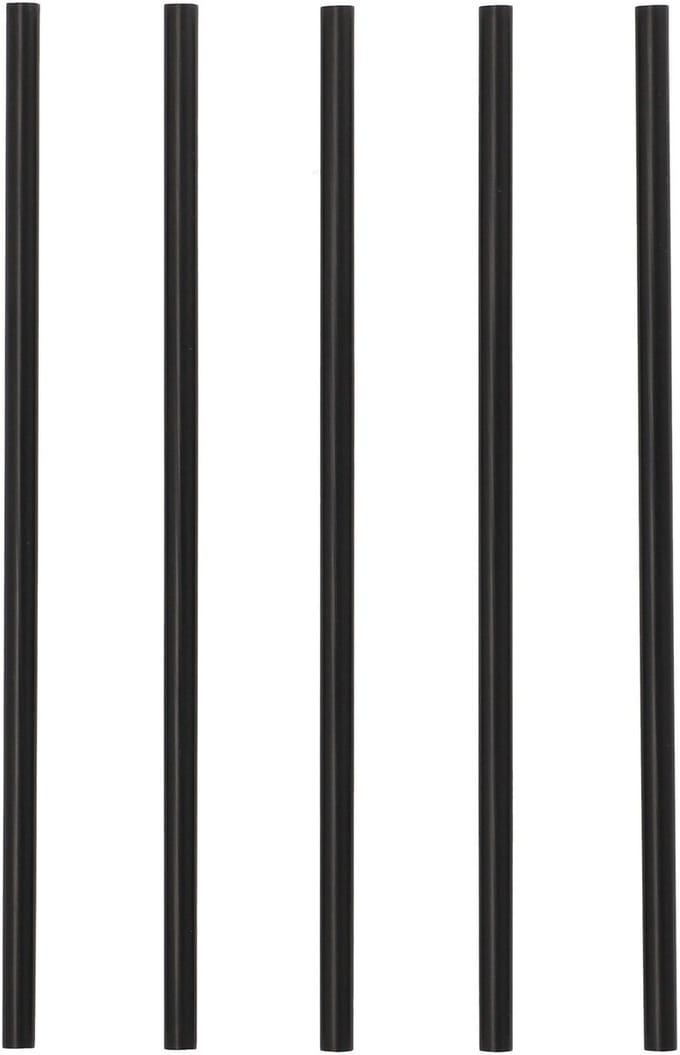 Herbruikbare shake-rietjes PP Ø 0,7 cm · 22 cm zwart (200 stuks)