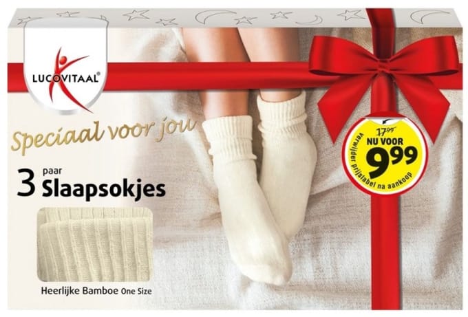 Lucovitaal Giftbox Slaapsokjes - One Size - 3 paar