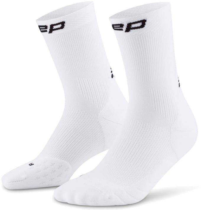 CEP Run Mid-Cut Compressie Sokken - Wit - Dames (37-40)