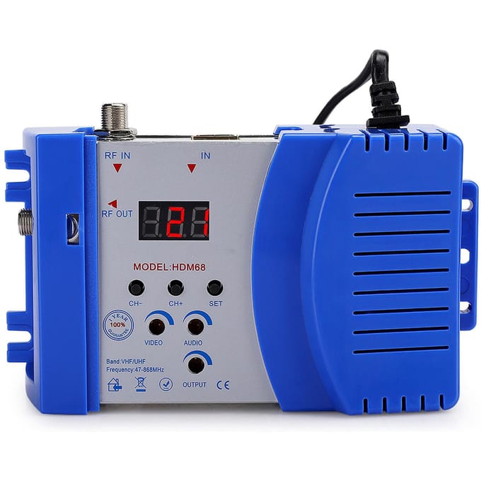 Modulateur HD HDM68 Analogique Interface Multimédia Haute Définition RF VHF UHF Fréquence Ordinateur gray