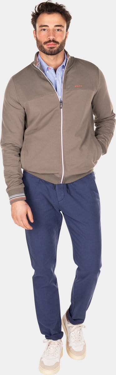 NZA - Vest met gekleurde bies - Misty Army