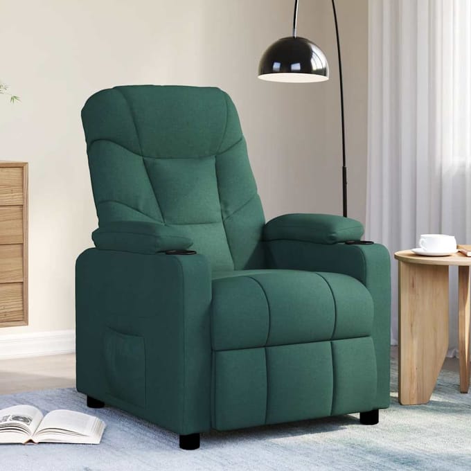 vidaXL - Massagestoel - stof - donkergroen