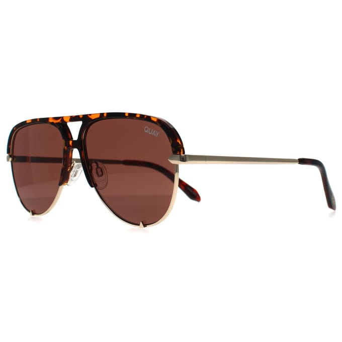 Quay High Key Mini Remixed TORT zonnebril tortoise bruin