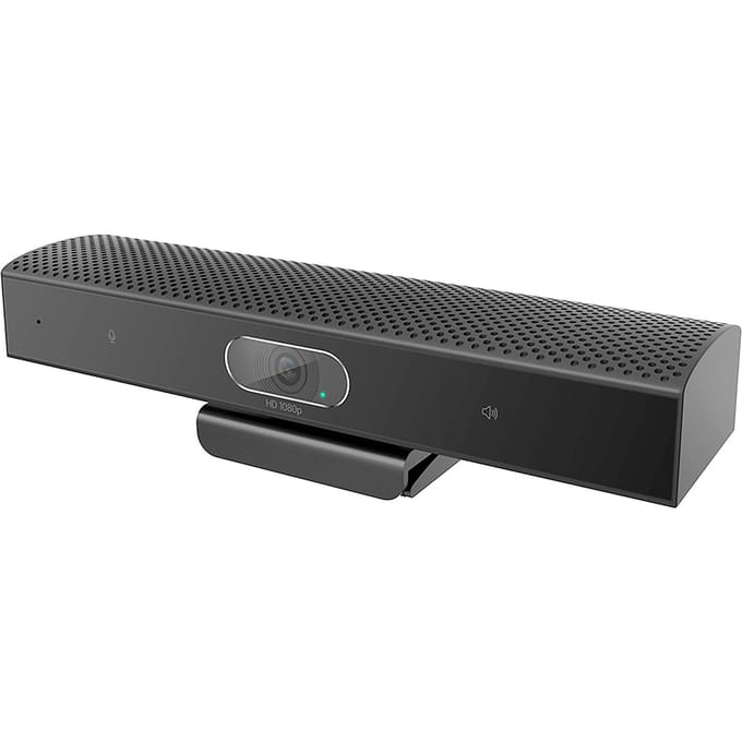 SEEUP 3R 2K Webcam met Microfoon en Luidspreker 360 graden Spraakopname met DSP Ruisreductie Chip USB zwart