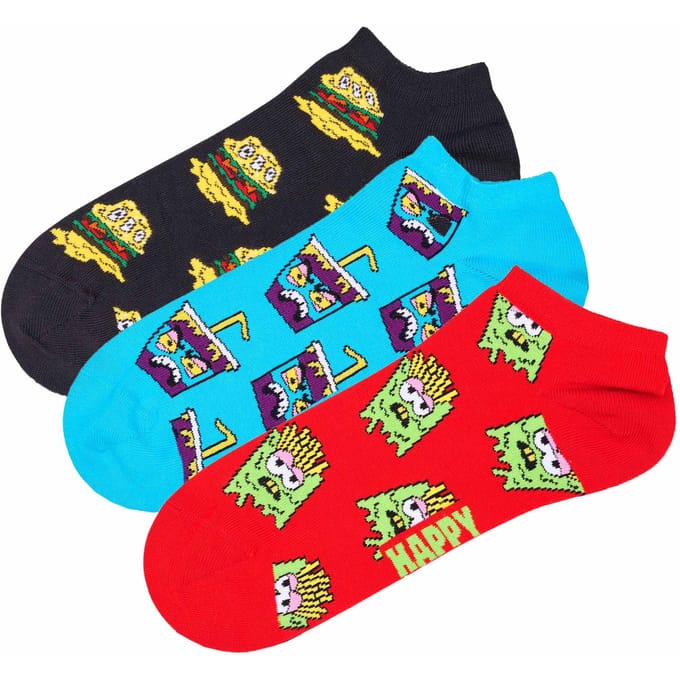 Happy Socks - 3-Pack Smelly Food Low Socks - Heren - Sokken