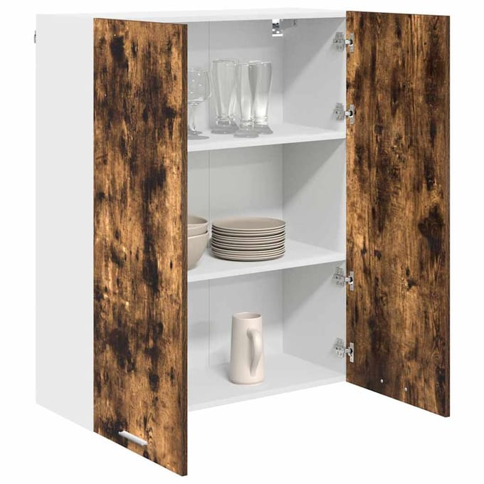 vidaXL - Hangkast - Rook - Eiken - 80 - x - 31 - x - 100 - cm - Bewerkt - hout