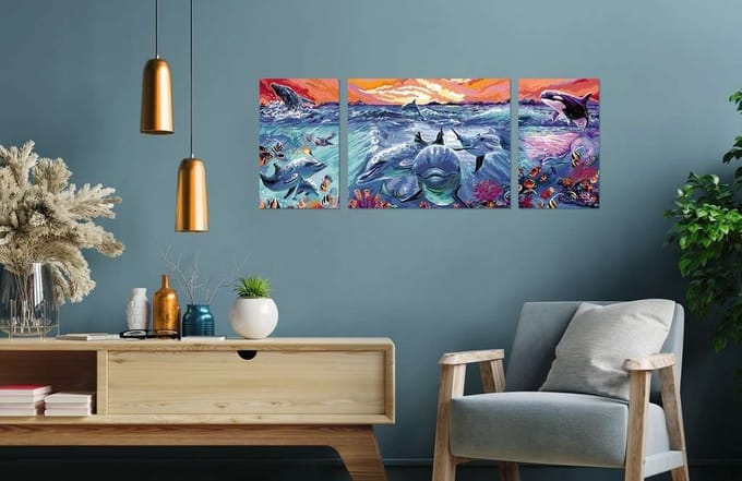 Ravensburger CreArt Dolphins at sunset - Schilderen op nummer voor volwassenen