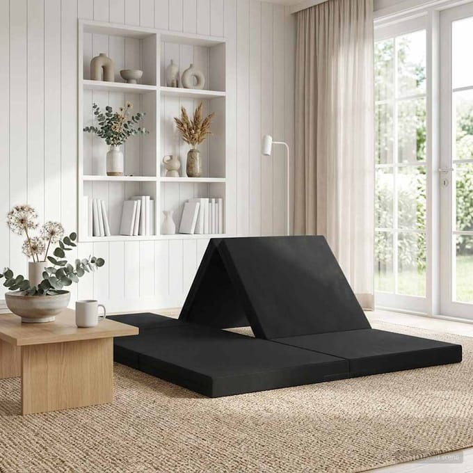 vidaXL - Vouwbare - Sofa - Bed - 70 - x - 67 - x - 48 - cm - Zwart