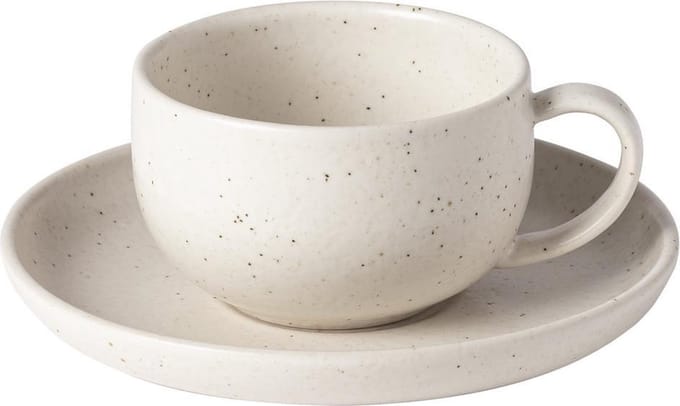 Costa Nova - servies - kop & schotel Pacifica creme - 0,22L - aardewerk - H 6 cm