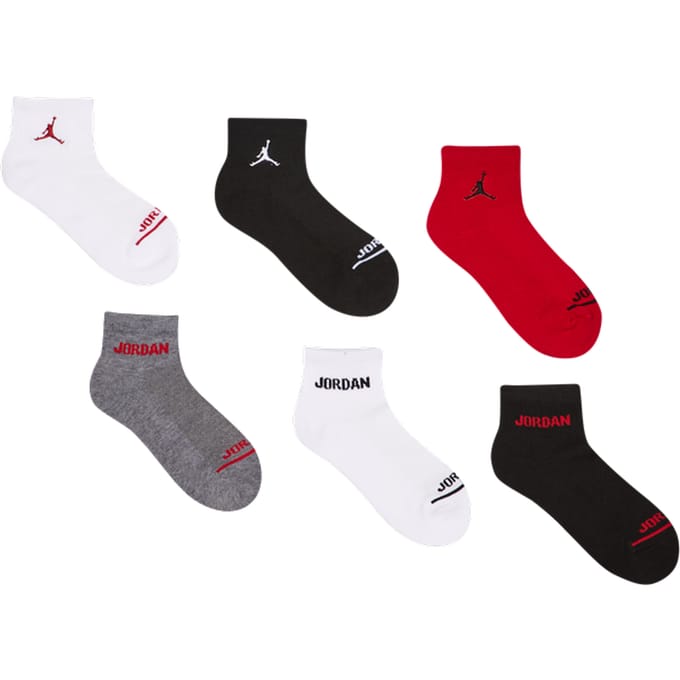 Jordan Kids Ankle 6 Pack Sokken Unisex - Rood - Maat 12 - 24 MONTHS