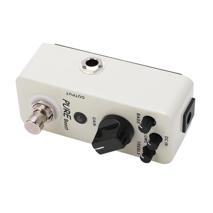 Pure Boost Effect 20dB Versterking Akoestische Aansturing Metaal Effect Pedaal 14 inch Mono Audio Interface white