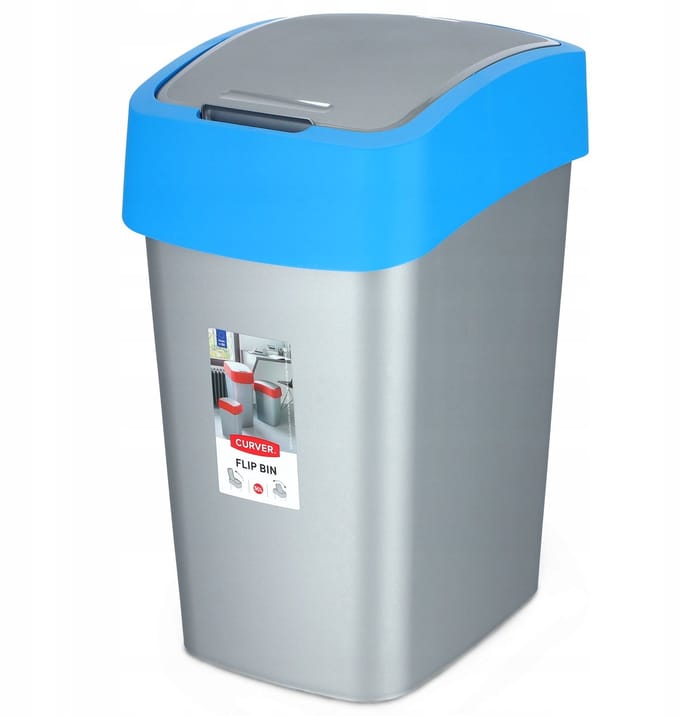 Curver Flip Bin Serie - Prullenbak - 45L - Niebieski - Kunststof