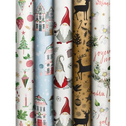 Stewo kerst cadeaupapier precious signs, formaat 70 x 200 cm, assorti