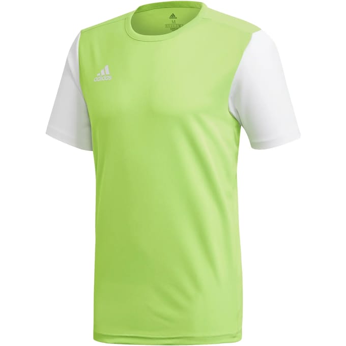 adidas Estro 19  Sportshirt - Maat L  - Mannen - lime groen/wit