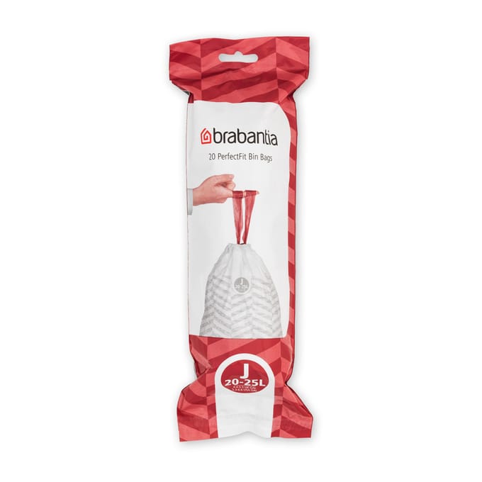 Brabantia PerfectFit Afvalzak met trekbandsluiting - 20/25 l - Code J - 20 stuks