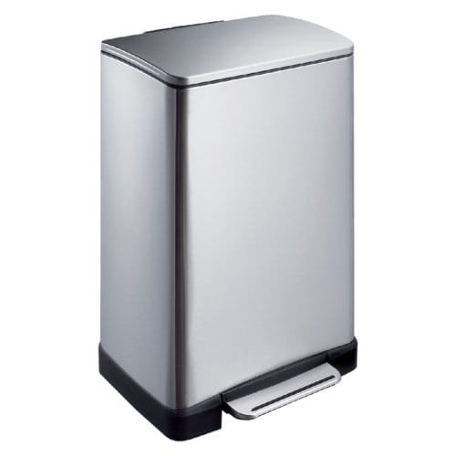 EKO - E-Cube pedaalemmer 40 liter - Stainless steel Plastic - mat RVS - Prullenbak