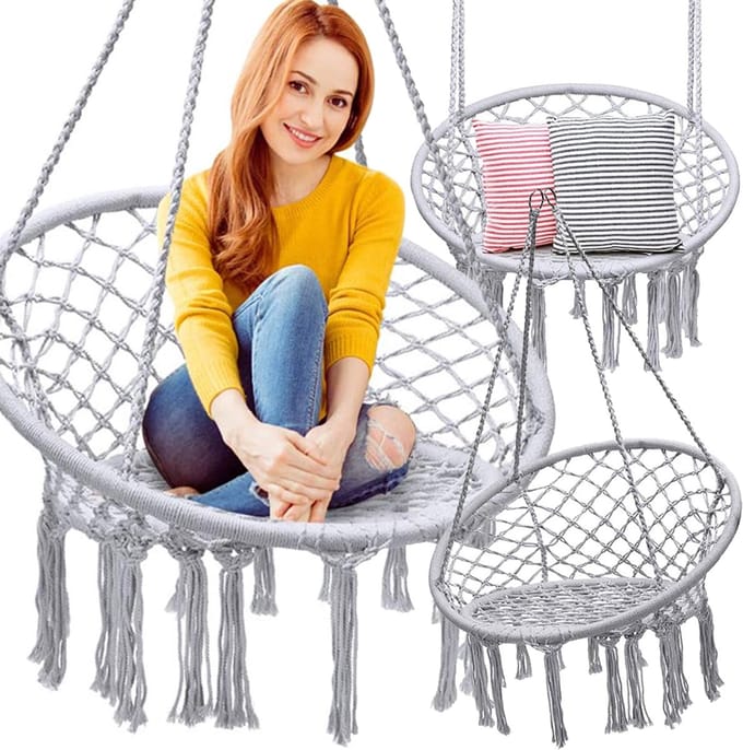 Hangzhou A Link Star Technology Co. Limited - Hangstoel - Boho Stijl - Grijs - 120kg Capaciteit