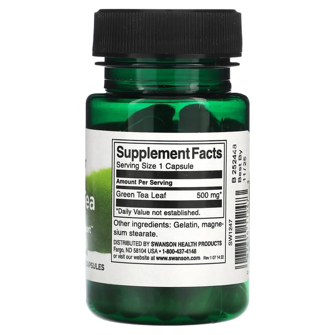 Groene Thee, 500Mg, 30 Capsules