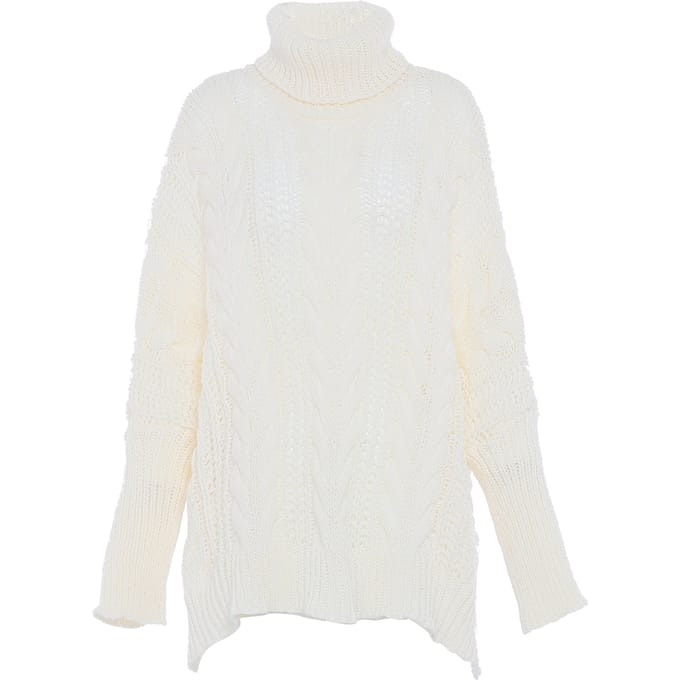 Faina Trui met coltrui Dames wolwit