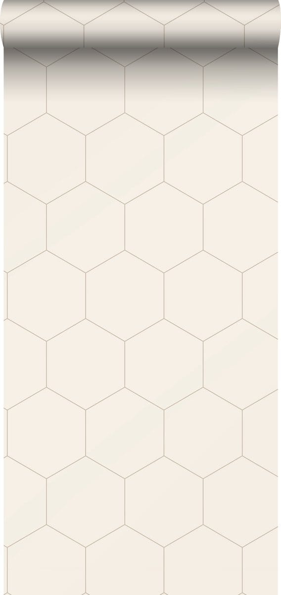 ESTAhome behang hexagon zandkleurig - 53 cm x 10.05 m - 139553