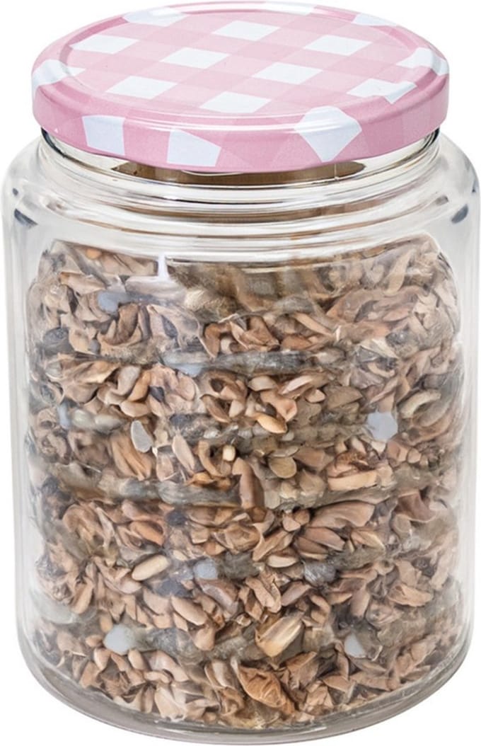 Hega Hogar Weckpot/voorraadpot Classico - 1012 ml - kunststof - draaideksel - roze - D10 x H14 cm