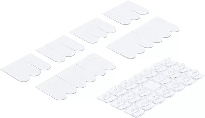 BGS 80899 - Assortiment d’agrafes décoratives | transparentes | 20 pièces