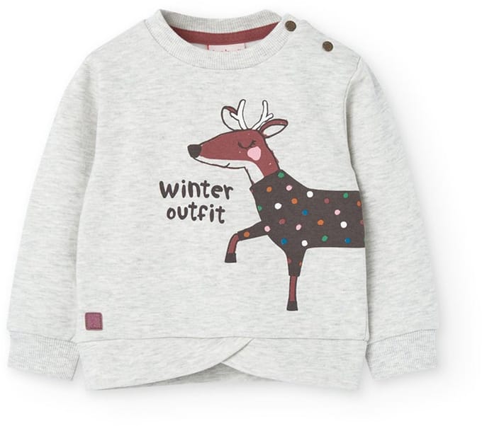 Boboli Fleece Sweatshirt Wit 18 Months Meisje