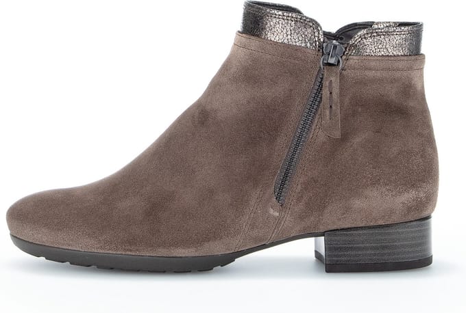 Laarsjes kalfssuèdeleer Van Gabor beige