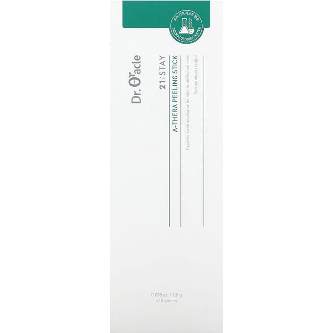 Dr. Oracle, 21;Stay, A-Thera peelingsticks, 10 stuks, 2,5 g (0,088 oz) elk gray