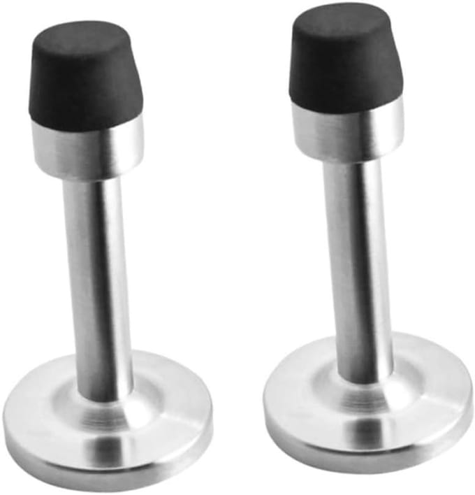 Deurstopper Set - Deurhouder Muurbeschermer - Deur Dempen - Geluiddempend Rubber - 7.5 cm - Zwart