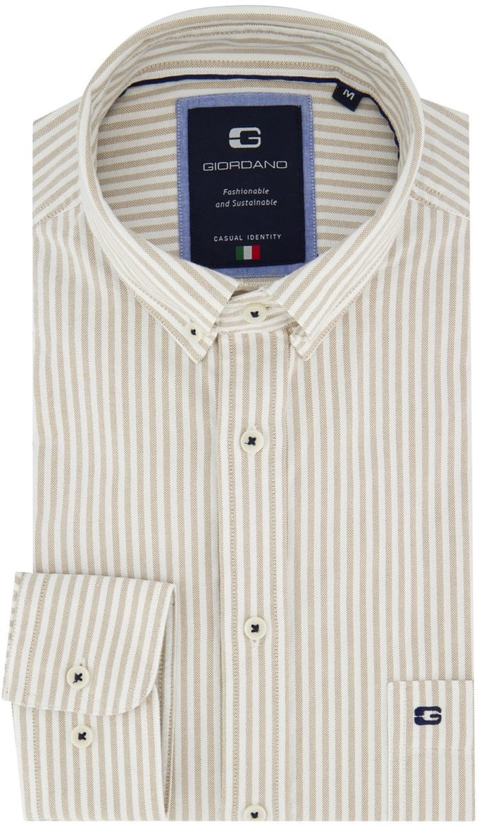 Giordano katoenen overhemd beige