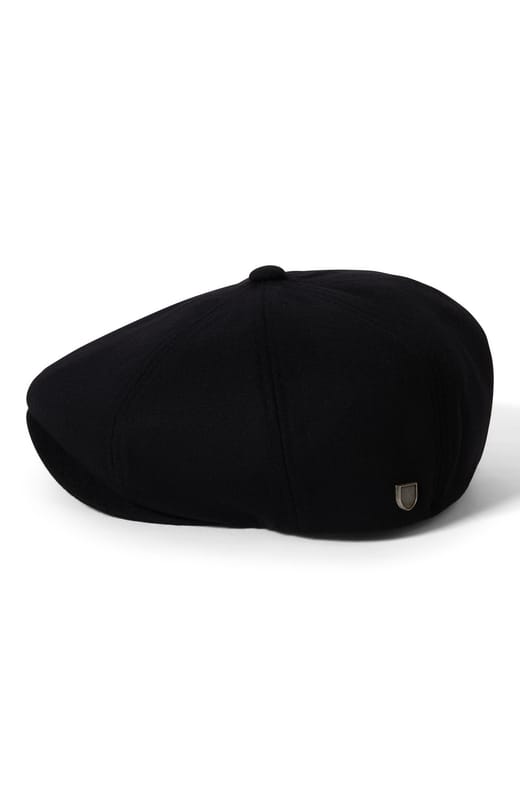 Brixton Beanie - Brood Flannel Snap Cap - zwart