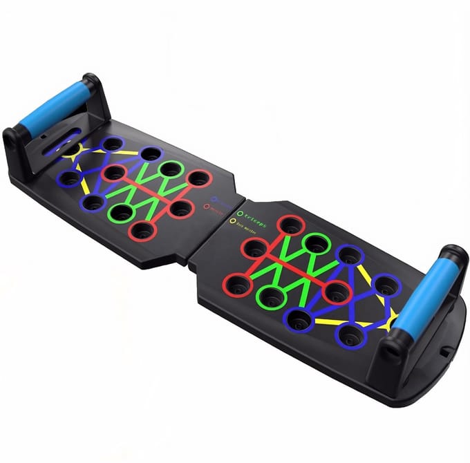 DnA® Push up Bord - Parallettes - Push up Board - Meerkleurig - 65cm x 19cm x 10cm