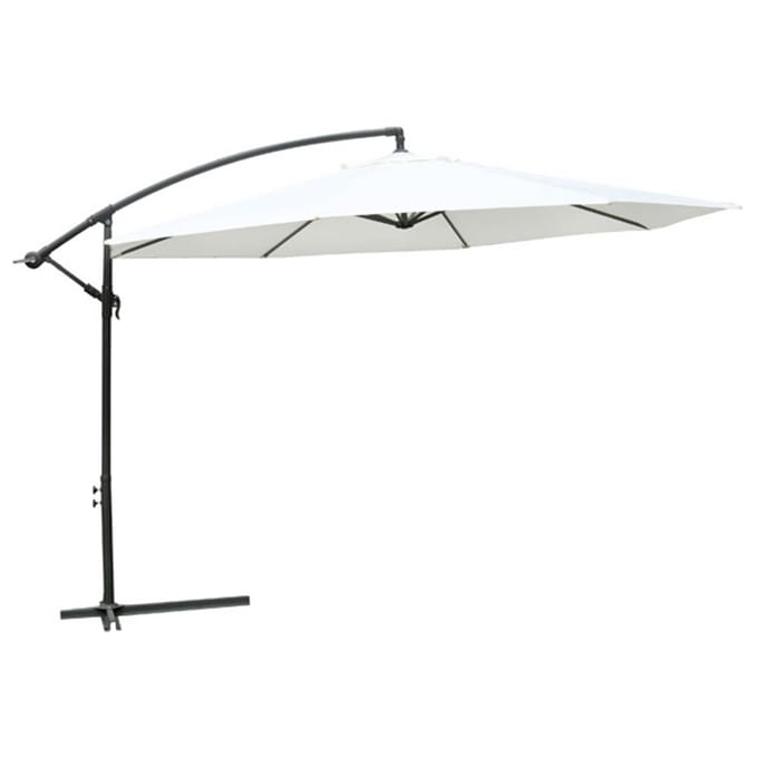 vidaXL Hangende Zonneparasol Wit