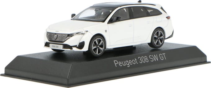 Peugeot 308 GT 2021 Pearl Wit - Modelauto 1/43 - Norev