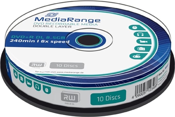 MR466 - DVD+R DL - cakebox - 10 pc(s) - 8.5 GB