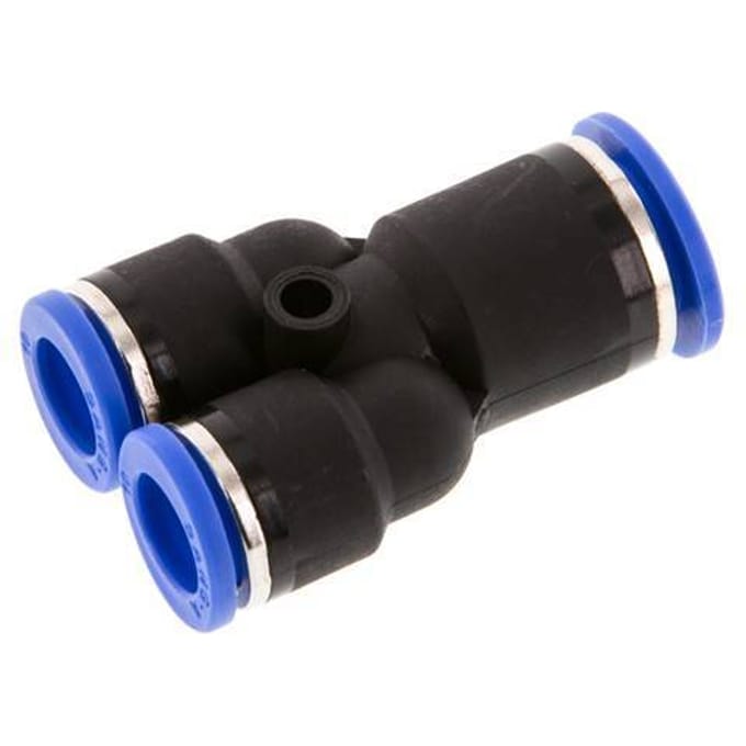 10mm x 12mm Y-koppeling PA 66 Insteekfitting NBR