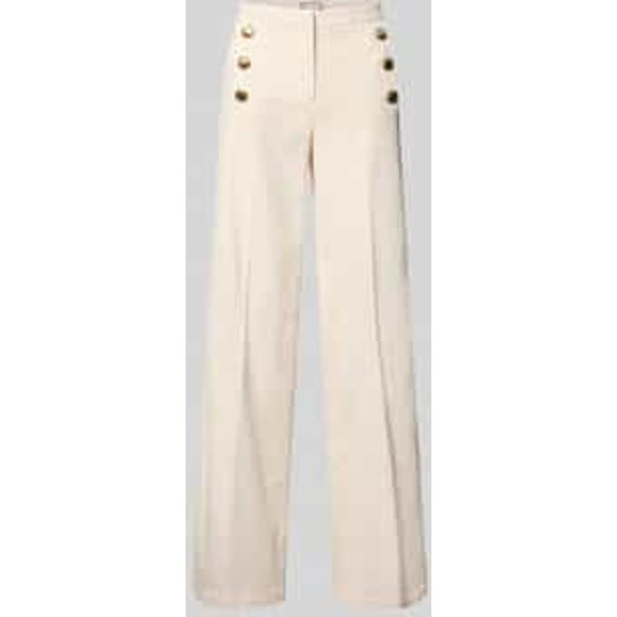 Wide leg broek met persplooien model 'Bridget'