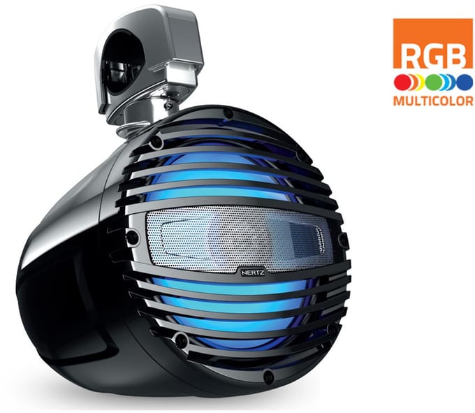 Hertz HTX 8 M-CL-W zwarte Marine Speaker Tower 8" met 200W Buismontage