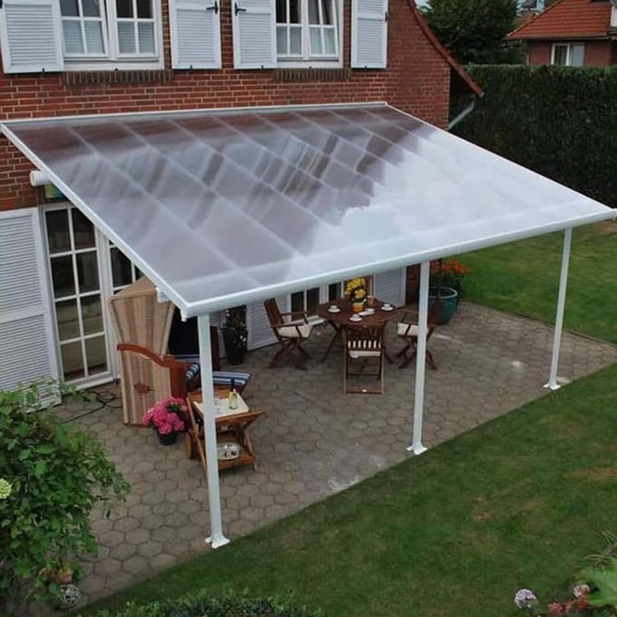 Dakpanelen Polycarbonaat - Transparant Plaat - Kas Tuin Luifel - Slagvast UV-bestendig - 0.5 x 1 meter - Transparant