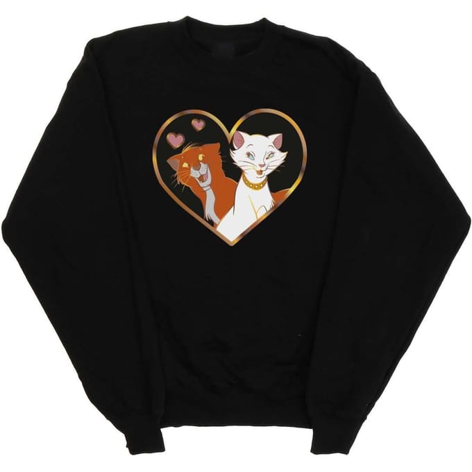 Disney Dames/Dames The Aristocats Hart Sweatshirt (Zwart)