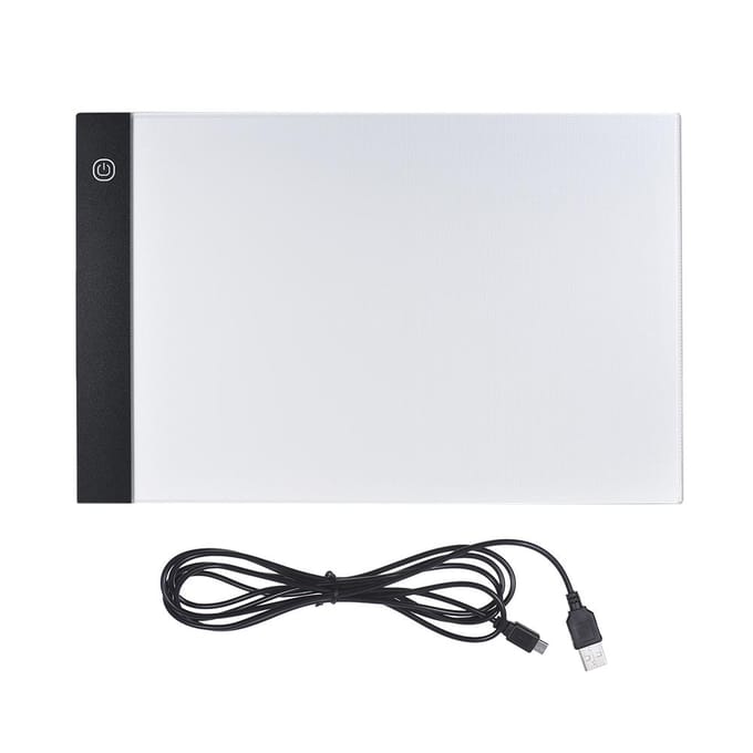 A4-formaat ultradunne LED-lichtpaddoos Schilderpaneel Kopieerbord USB-aangedreven traploos 3Level Adjustable Brightness gray