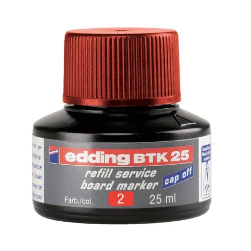 edding BTK 25 (25 ml) navulinkt voor boardmarkers edding 28/29/250/360/361/363 - rood