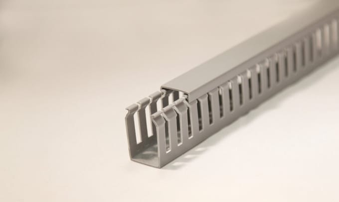 Bedradingskoker/ kabelgoot 25x40mm 2X 1 Meter grijs