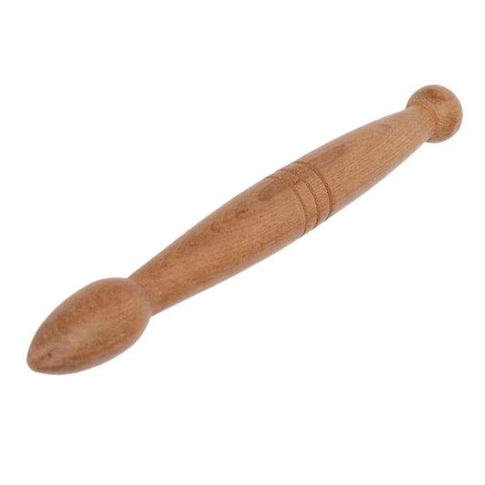 Voet Hand Massage Houten Stok Ergonomisch Draagbaar 2 Einden Massage Voet Stok Tool voor Thuis Reizen brown